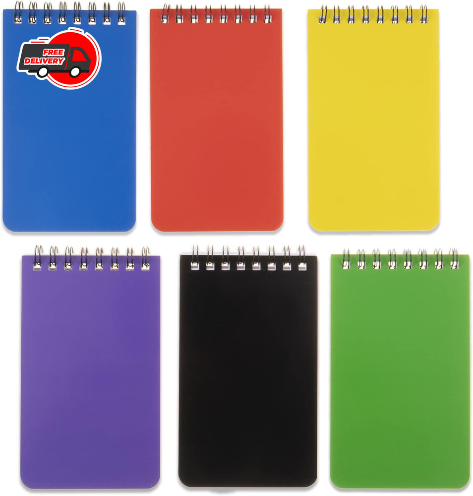 6pack Pocket Notebook Small Notepad Pocket Notepad Small Spiral Notebooks 3X5Inc