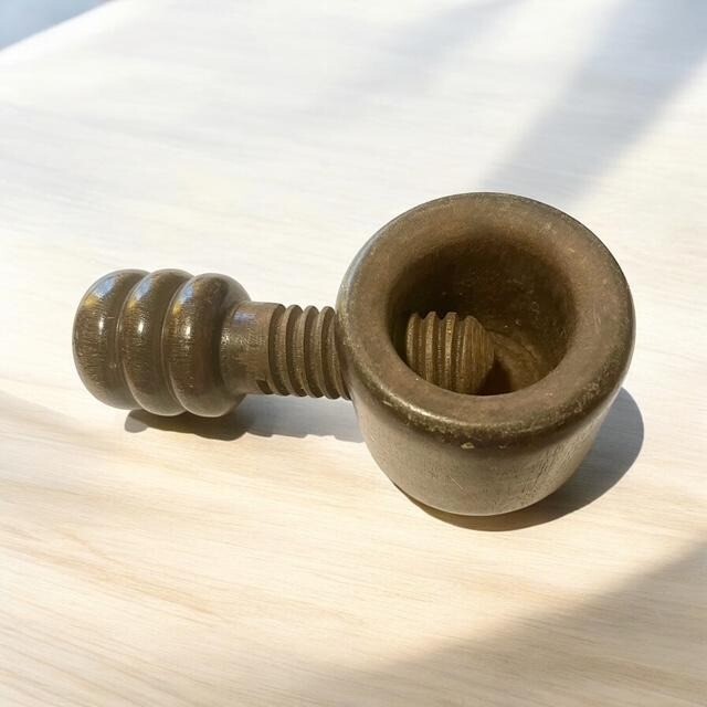 Wooden Mallet-Style Nutcracker Rustic Hand-Carved Design Adjustable