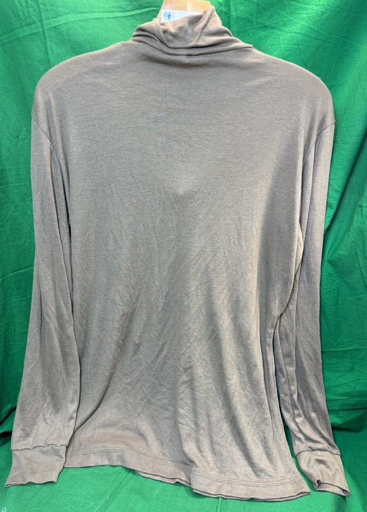 Military Issue Polyester Light-Weight Thermal Undershirt | Brown | Medium | EUC