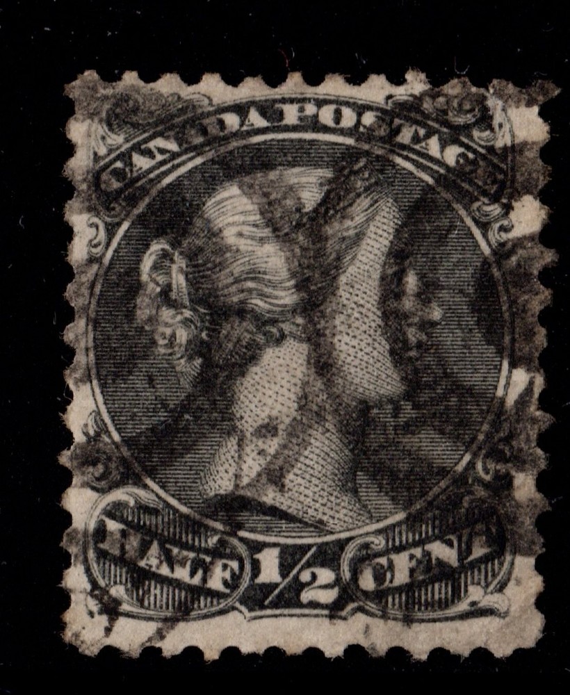 #21 Large Queen 1/2c Canada used well centered