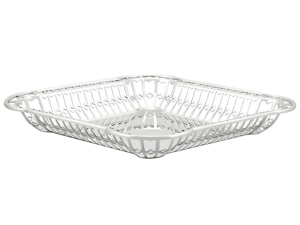 Antique George V Sterling Silver Bread Dish