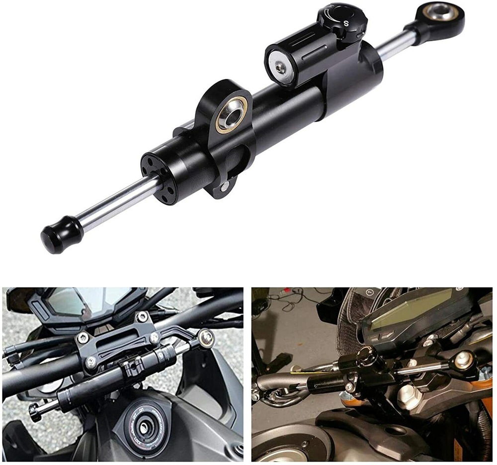CNC Black Universal Adjustable Steering Damper Stabilizer Motorcycle Accessories