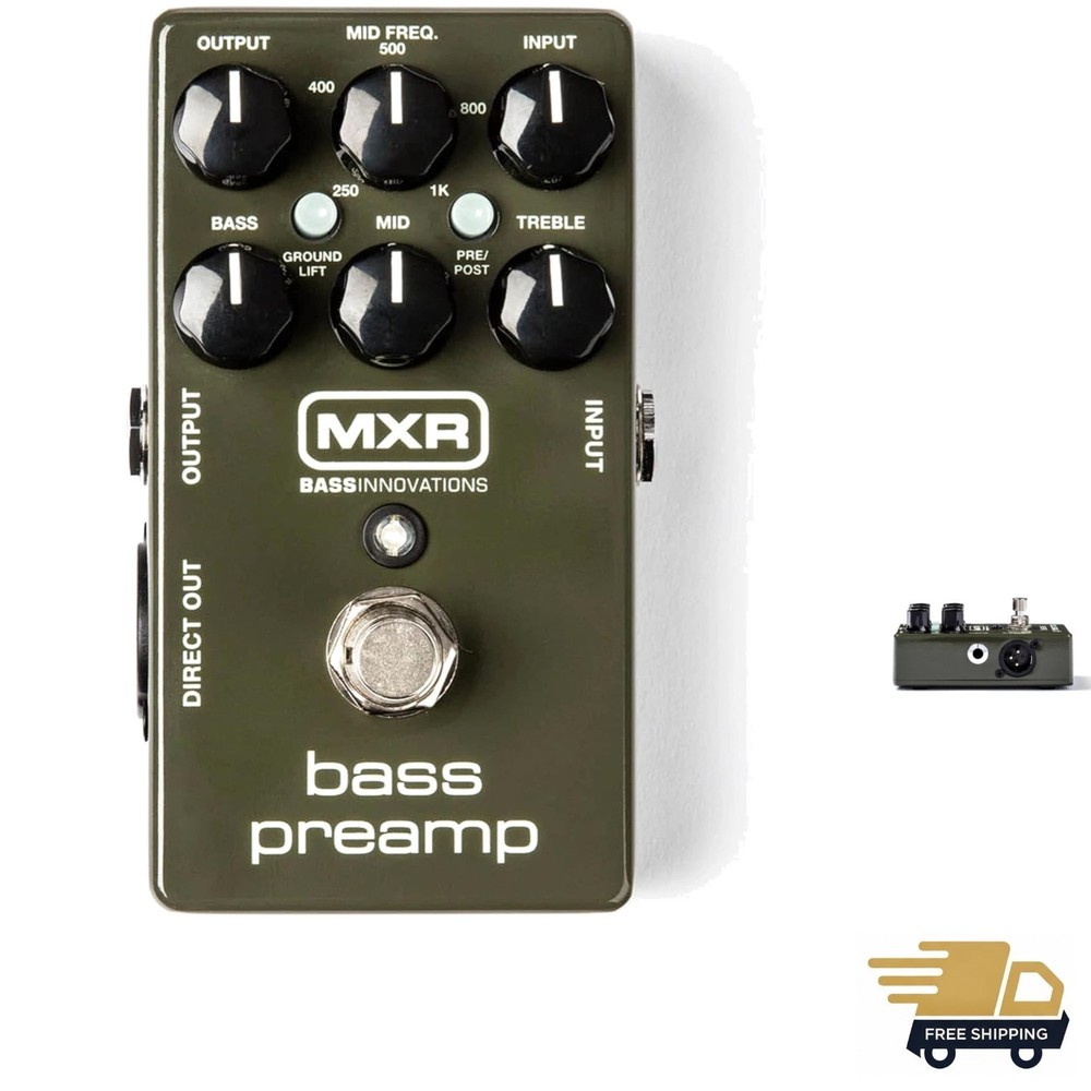 Versatile Bass Guitar Preamp with Input/Output Control & Compact Design