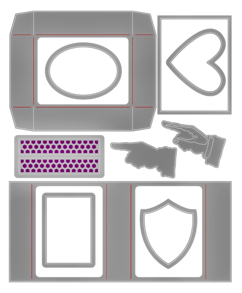 Sizzix Thinlits 10pc Vault Matchbox #666604 Retail $20.99 by Tim Holtz