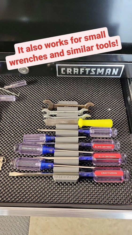 Screwdriver Organizer for Tool Box Drawers