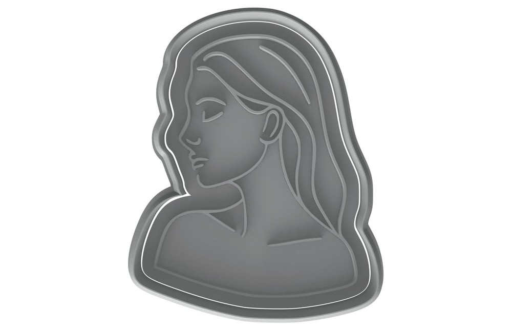 Beautiful Lady Profile Cookie Cutter - 4x3.5" Creative Kitchen Tool Fun