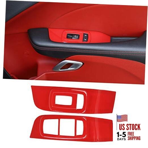 for Dodge Challenger 2015-2023 Window Lift Trim Switch Panel Accessories Red