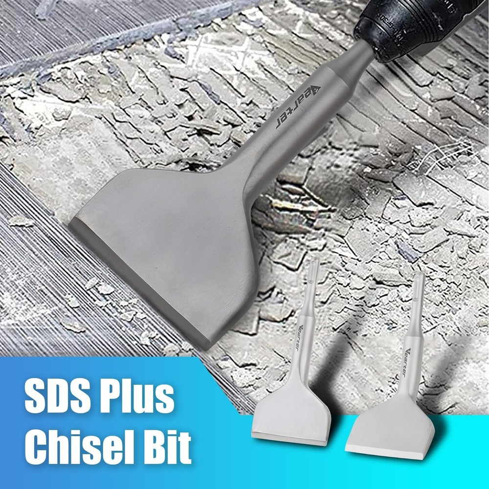 SDS Plus Chisel Bit, 3 Inches 15° Cranked Angled Wide Bent Chisel for Hamme
