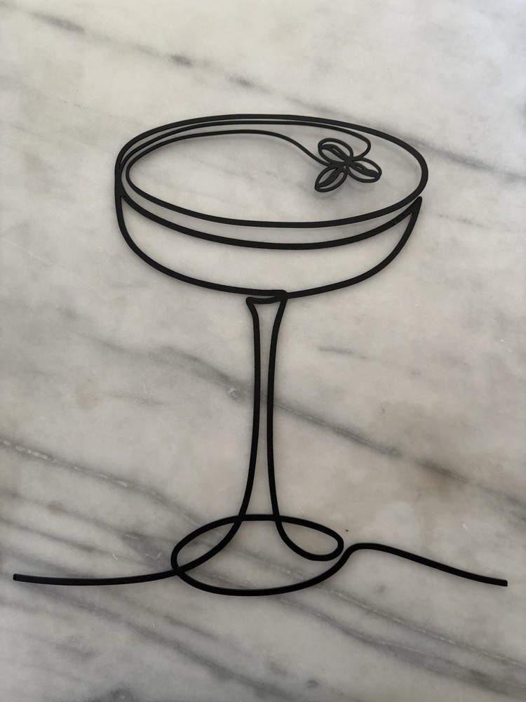 Espresso Martini Metal Wall Art