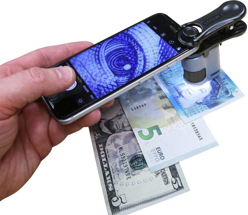 Carson MicroMini HookUpz 20X Microscope, Black/Grey, MM-380