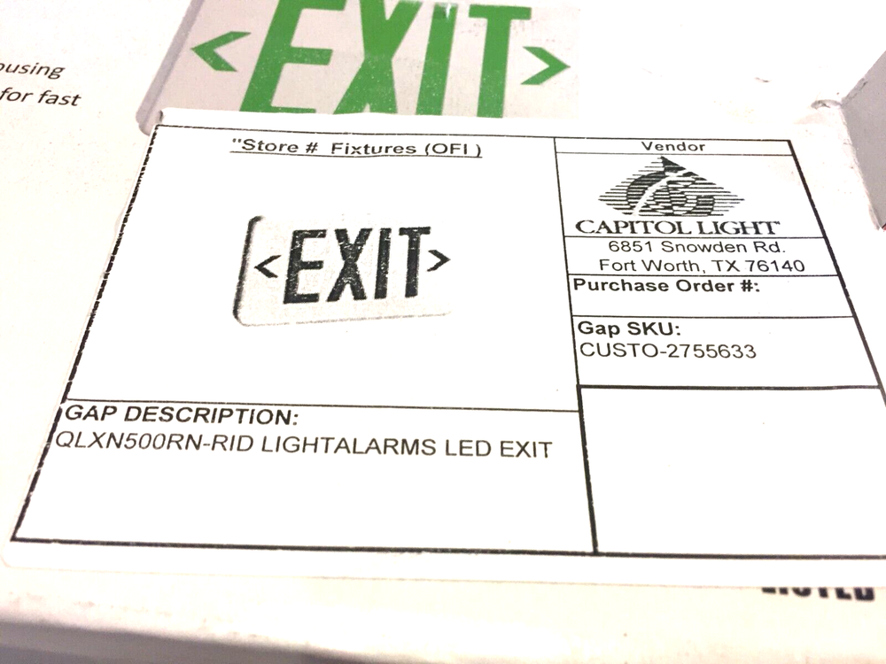 Thomas & Betts - LED Lighted Emergency Exit Sign - 120/277 VAC