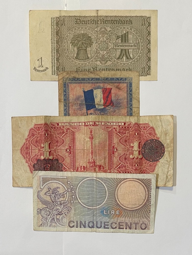 Old Foreign Currency (#607) 12 different lower grades. Some with problems nice
