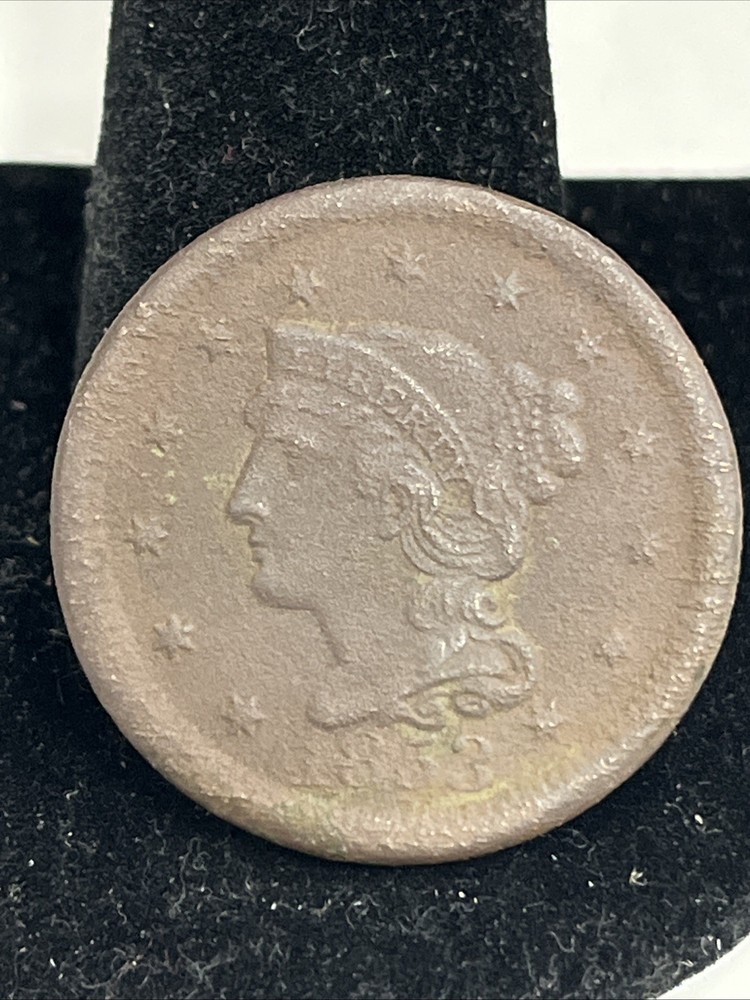 1853 1C Braided Hair Cent