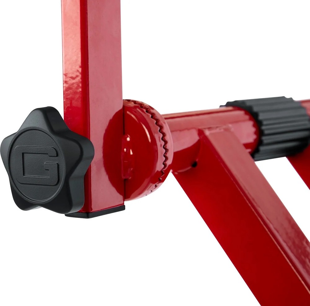 Gator 2 Tier X Style Keyboard Stand; Red