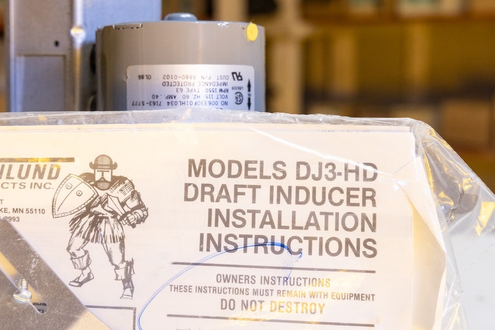 Tjernlund DJ-3 Draft Inducer 115V HVAC NOS Untested w/Box