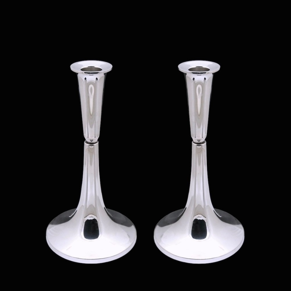David-Andersen. A pair of Silver Candlesticks.