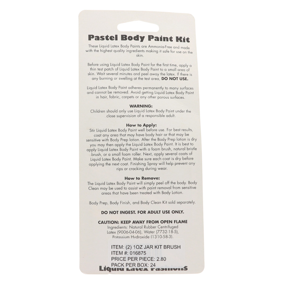2-Pack Pastel Liquid Latex Kit – Blue & Pink, Includes two 1 oz Brushes