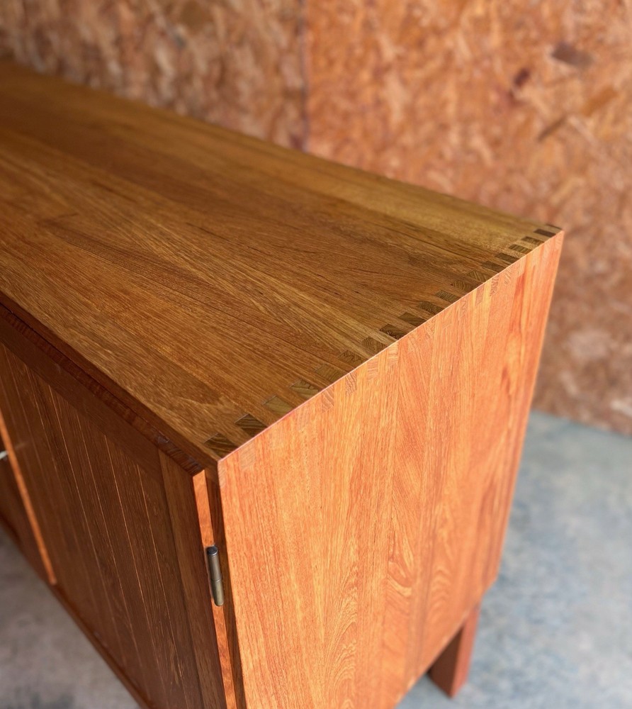 Danish Modern Solid Teak Sideboard or Credenza