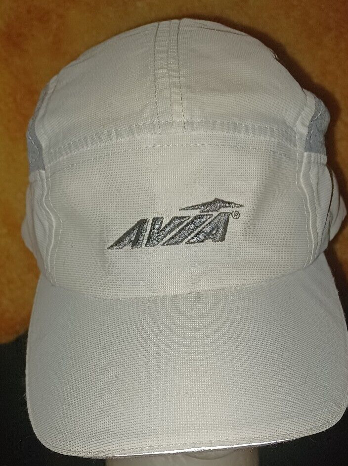Avia Cap womens Size OSFM white with gray trim Avia logo hook & loop closure