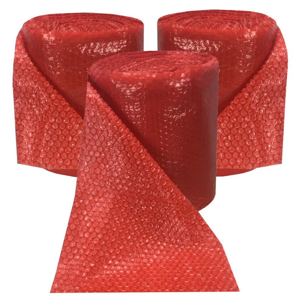 UBMOVE Small Red Bubble Cushioning Roll Size 3/16" Bubbles 12" x 180'
