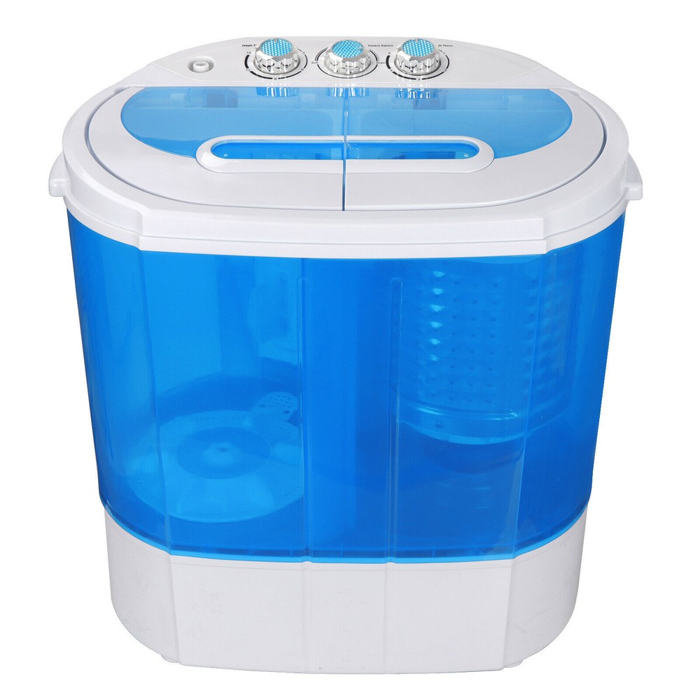10lbs Mini Portable Compact Washing Machine Spin-Dry Laundry Two Tub Washer