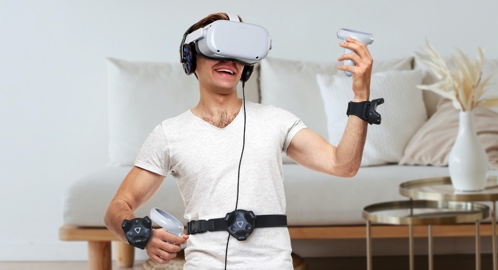 "VR Tracker Waist Belt & Hand Straps - Secure, Comfortable Full Body Support for
