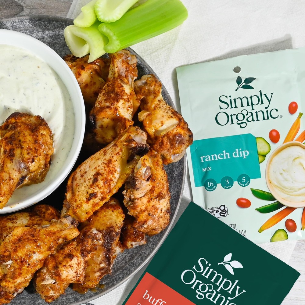 Simply Organic Dip Mix, Ranch, 1.5 Oz - 3 Count