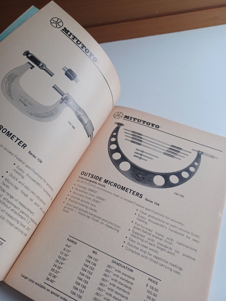 Mitutoyo Measuring Instruments Catalog No. 800, Micrometers