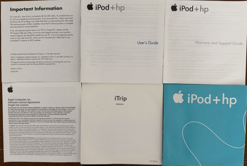 Ipod + Hp Install Cd - 691-5174- A 2004 Hewlett Packard Development Co