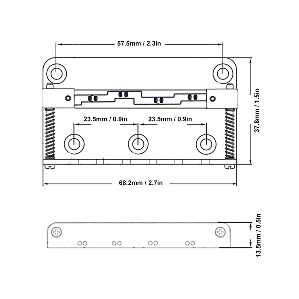 ♡ Metal Mandolin Bridge 8 String Saddle Bridge Plate Replacement Musical