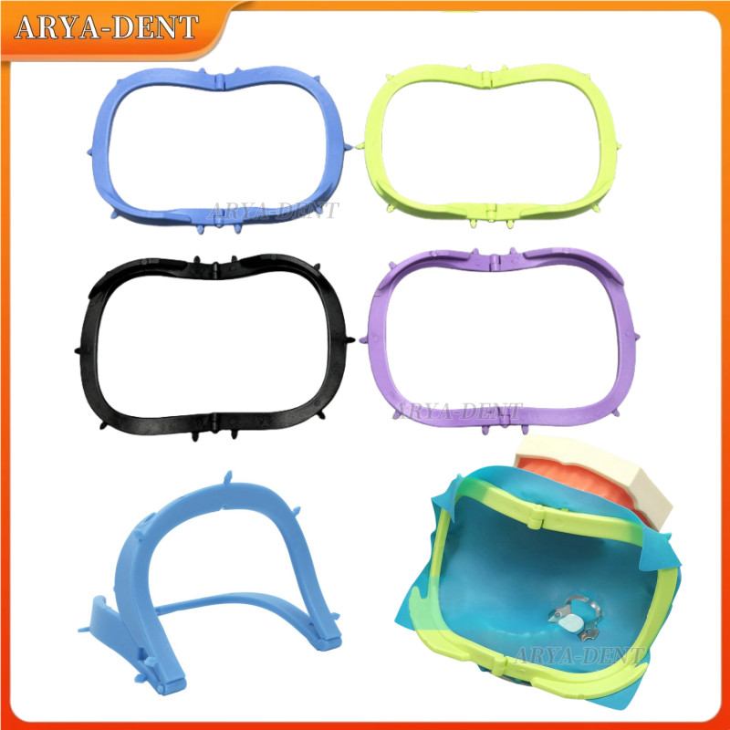 Dental Rubber Dam Sheet Frame Holder Bracket Plastic Light Foldable Frames Tool