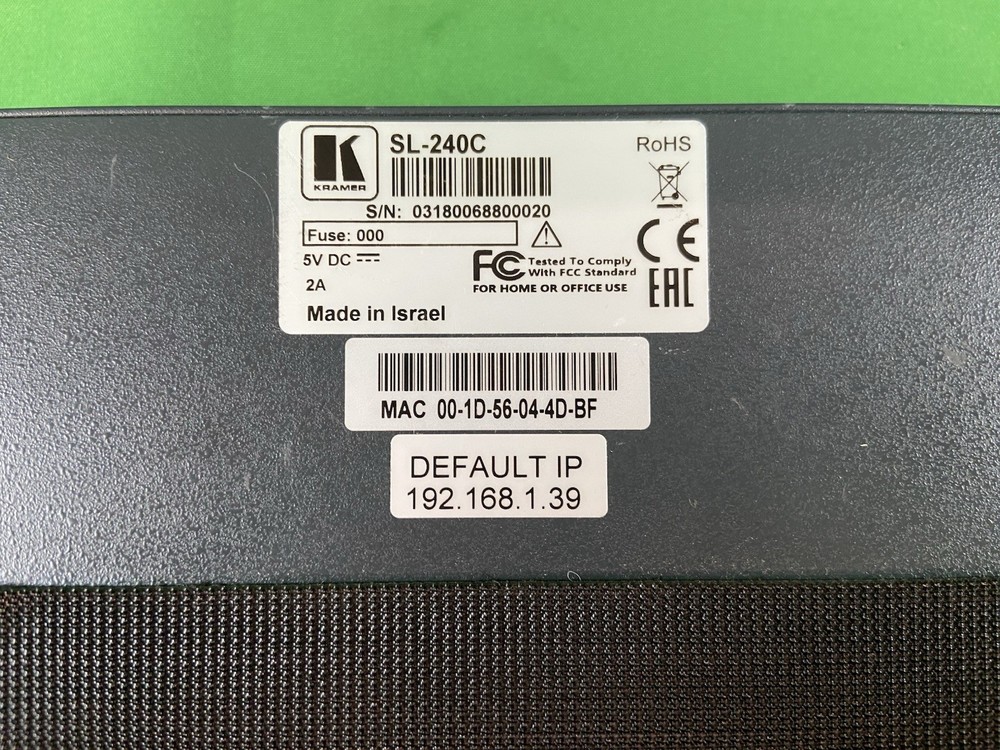Kramer SL-240C Master/Room Controller With Power Adapter