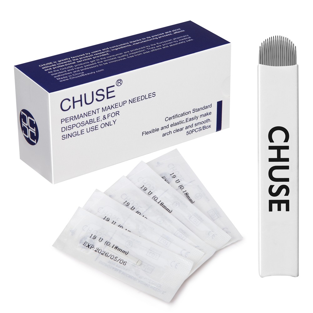 CHUSE 0.18mm Microblading Needles Eyebrow Permanent Makeup Manual Tattoo Blades