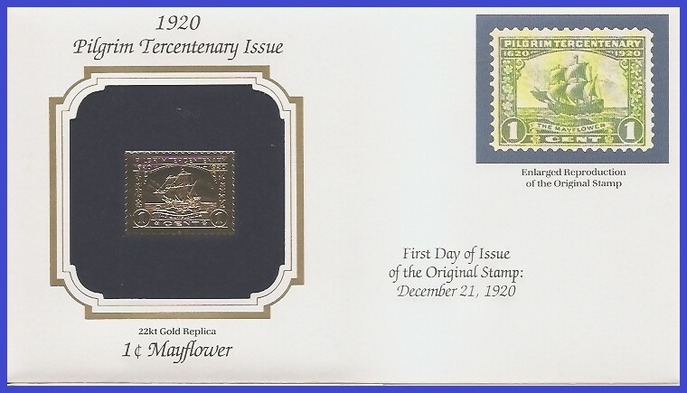 USA1 # 548 U/A GOLDEN REPLICA non FDC   Pilgrim Issue