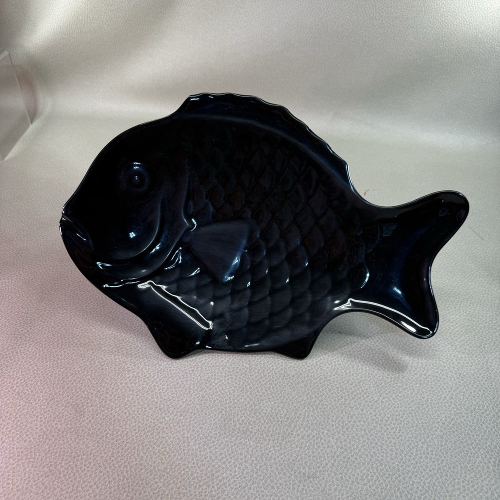 GET Melamine Fish Platters Black Set Of Three