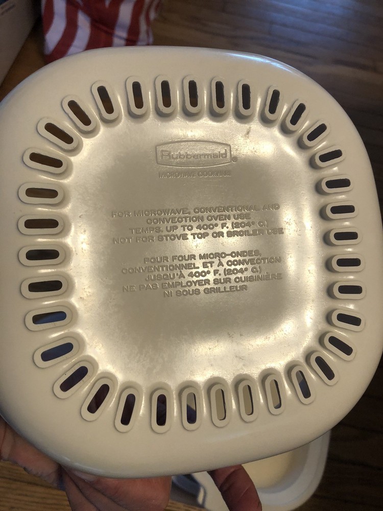 Vintage Rubbermaid Microwave Cookware 7 Pc Set Stackable Complete Beige