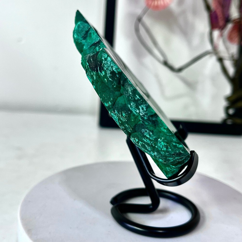 339G Green Malachite Coarse Mineral Sample