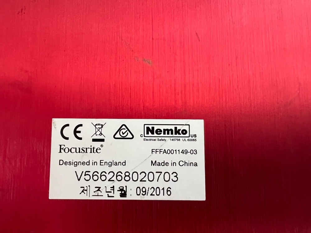 Focusrite Scarlett 6i6 (2nd Gen) USB Audio Interface Studio Recording UNTESTED