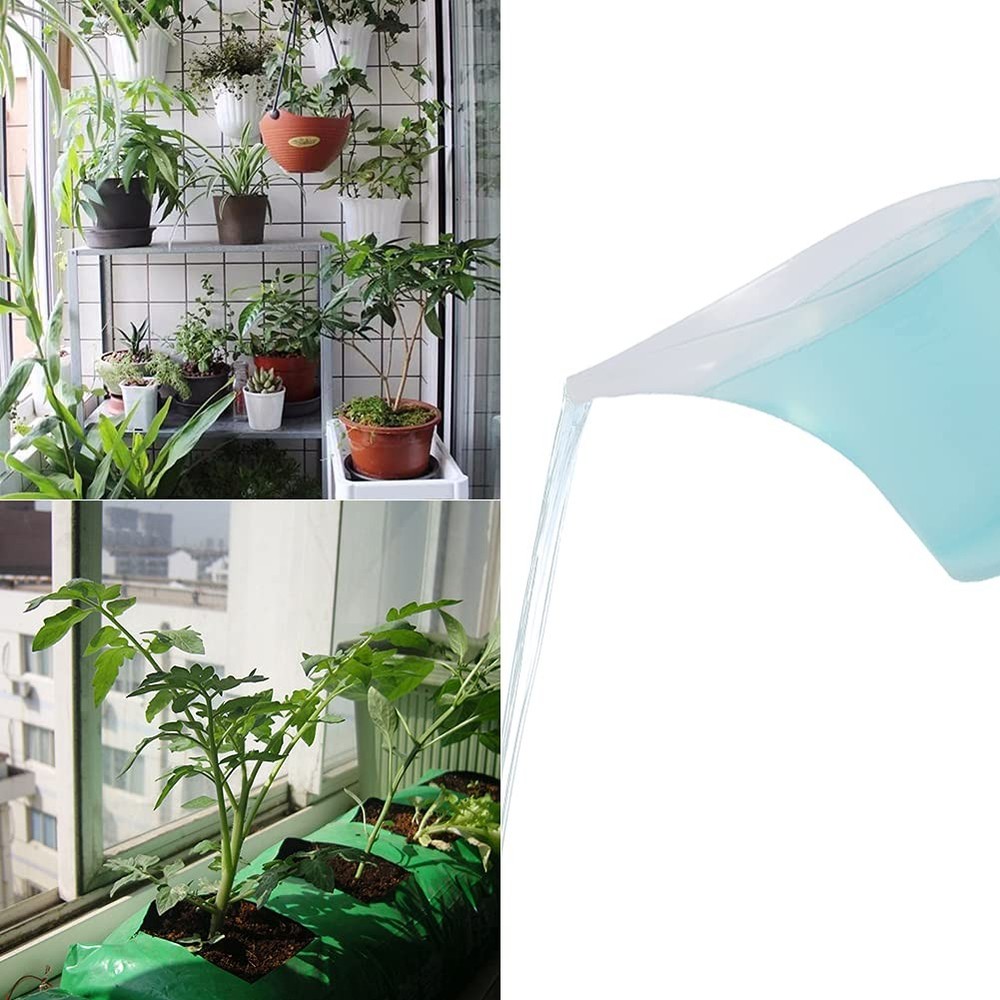 4 Pack Plastic Funnel Pitcher,Measuring Cup with Long 1000 ml, Clear