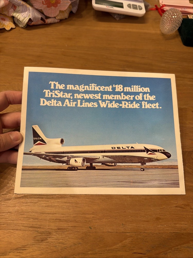Delta Airlines Tristar Advertising Brochure