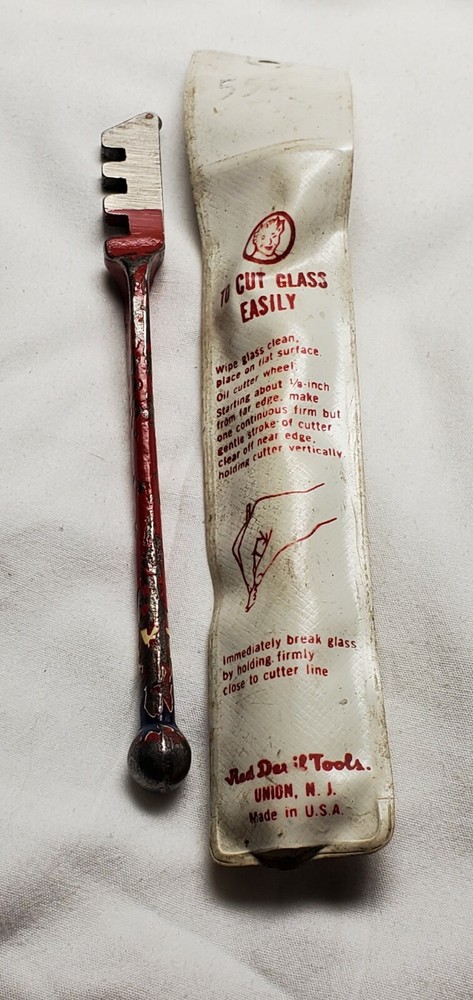 Vintage Original Red Devil USA 5" Glass Cutter