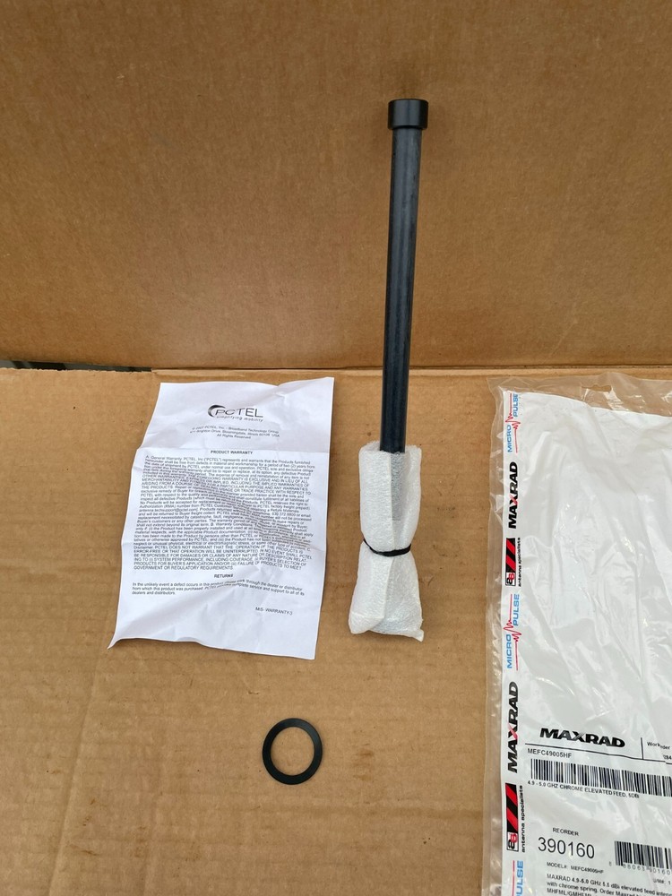 Maxrad MEFC49005HF-Omnidirectional Antenna, 4.9-5.0 GHz 5.5 dBi Chrome Spring
