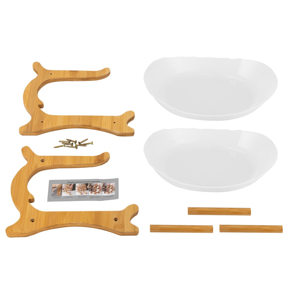 2 Tier Fruit Bowl, Fruit Basket Stand, Fruit Serving Tray