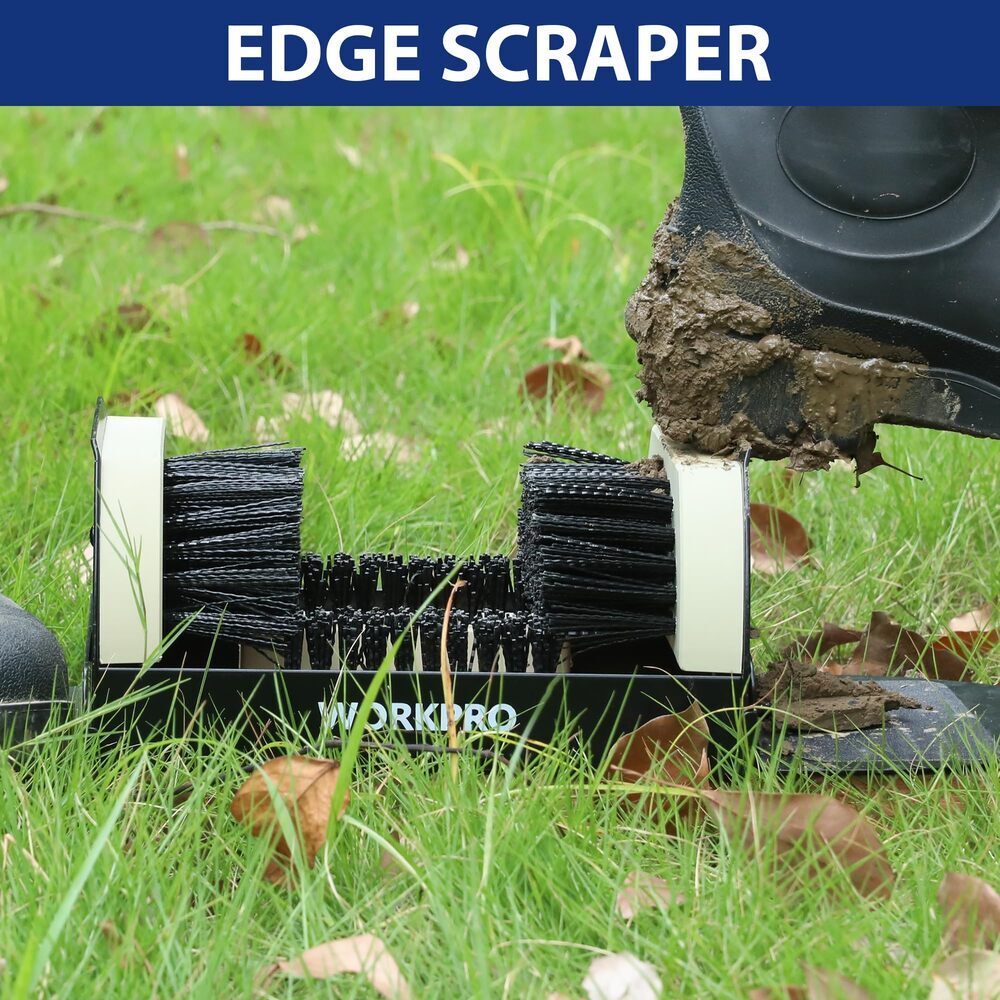 WORKPRO 2 Pack Boot Brush Scraper Outdoor Shoe Cleaner Brush Boot Scrubber New