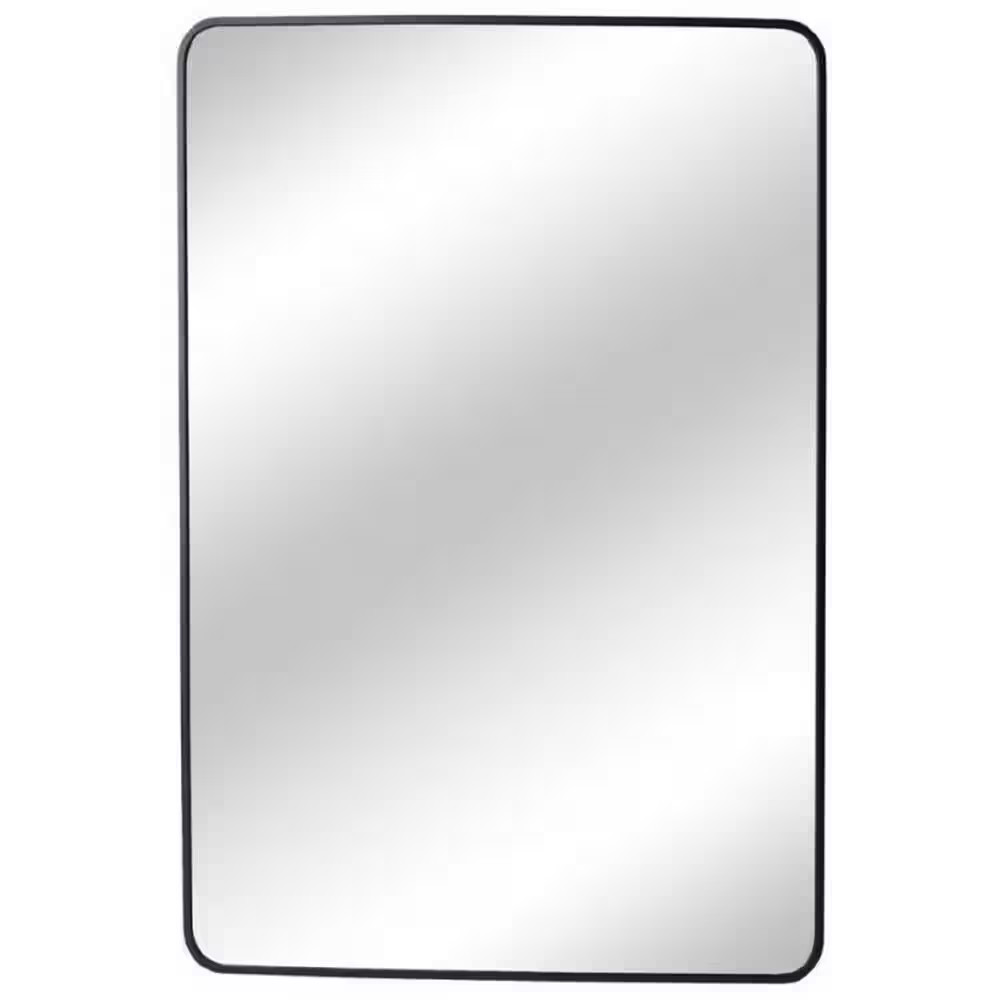 Home Decorators 24 x 30 Rectangular Framed Wall Bathroom Vanity Mirror in Black