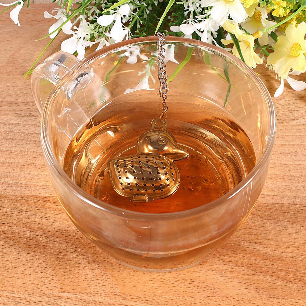 Stainless Steel Loose Tea Leaf Infuser Ball Strainer Filter Diffuser Herbal Duck