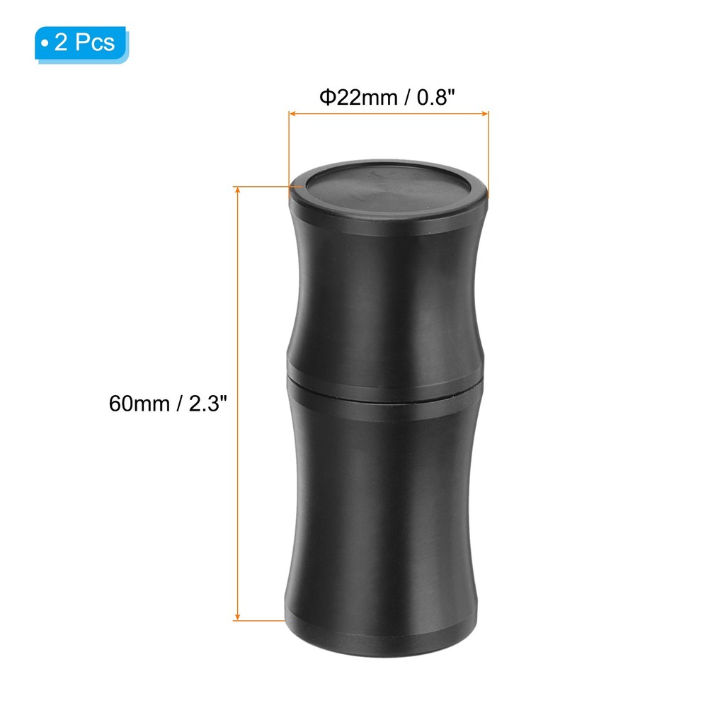 2 Pcs Pool Cue Joint Protector 5/16x8, Billiard Cue Joint Thread Cap, Black