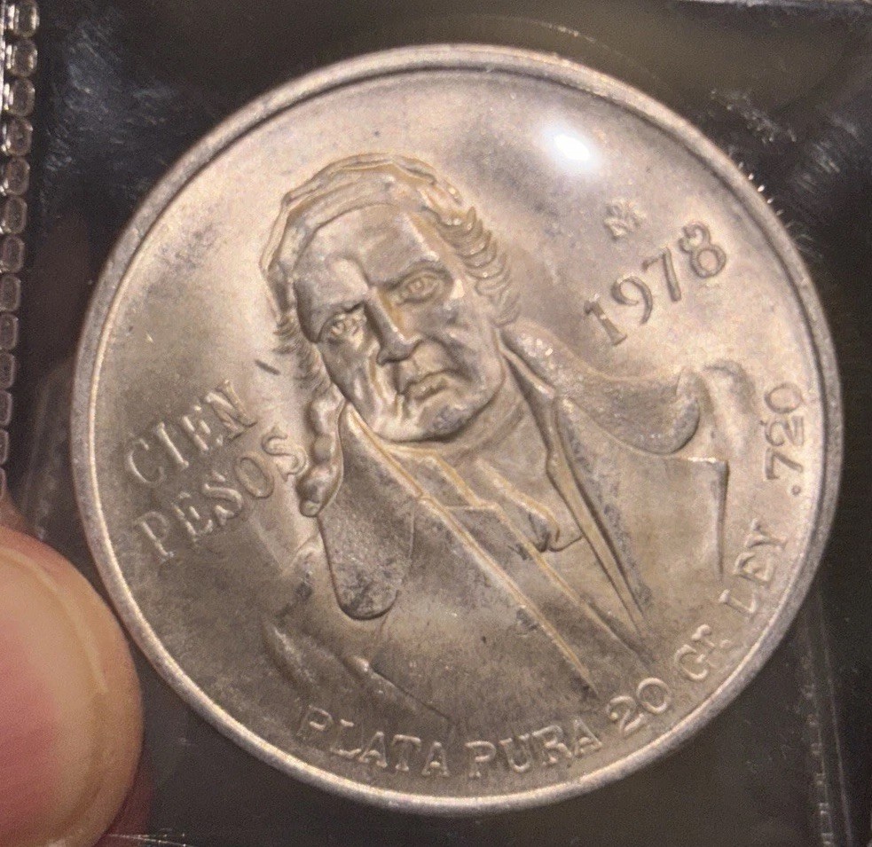 1978 Mexico Silver 100 Pesos Coin