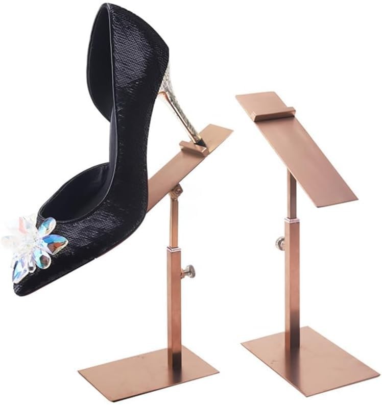 2 Pack Shoe Display Riser Stainless Steel High Heel Display Stand Rack High H...