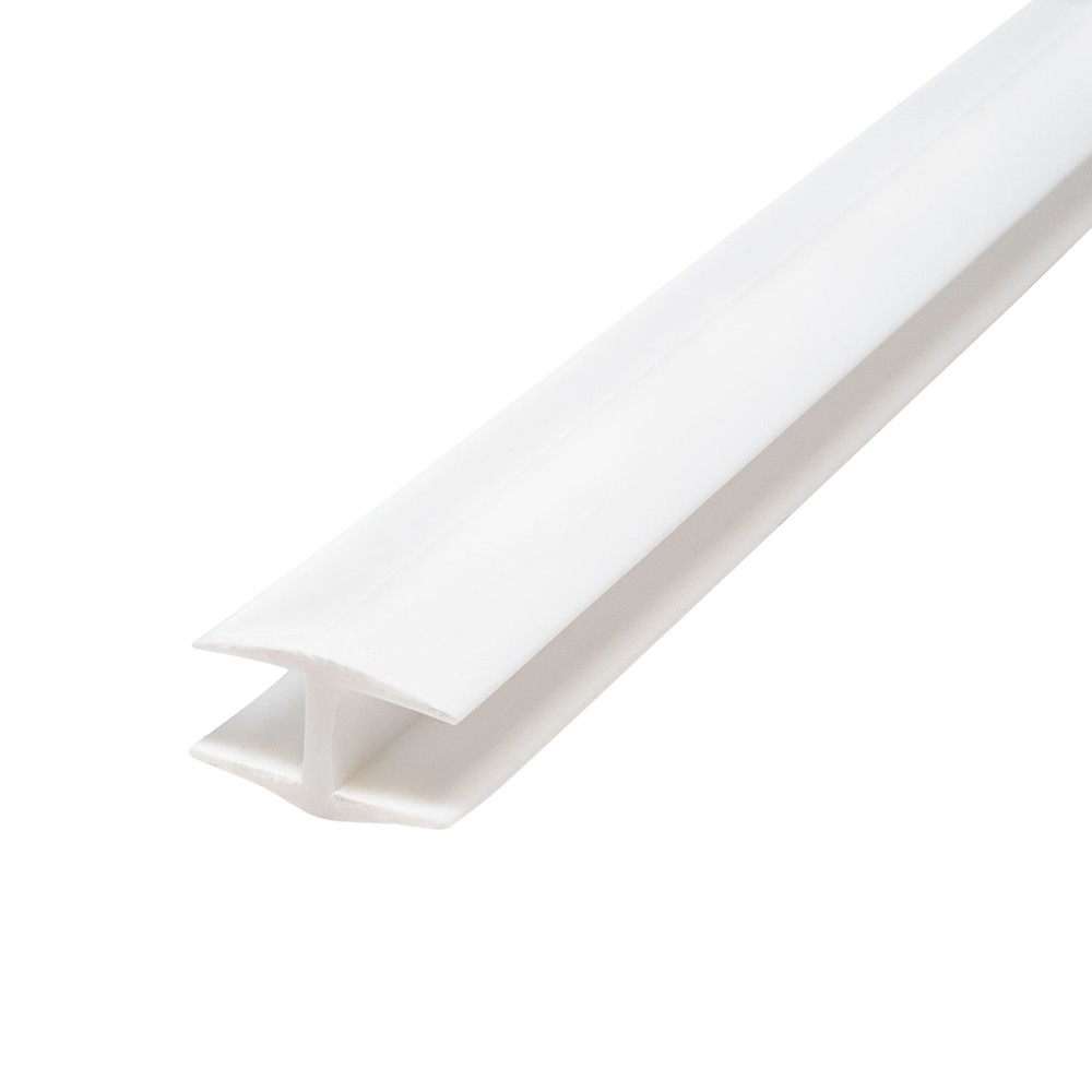 Outwater 1/4" White Styrene Plastic H Channel Divider Mldg - Size Options